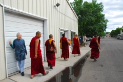 Blessing the new location of Thubten Norbu Ling Buddhist center in Santa Fe, New Mexico.July 2010