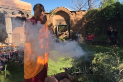 Fire puja at the Monks House, Santa Fe NM.   May 2017