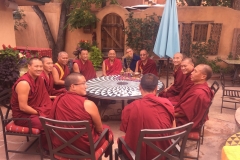 2018 Mystical Arts of Tibet tour group  visits Inn of The Five Graces, Santa Fe, NM.  Aug.22, 2018