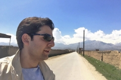Ali on the paved road to Istalif, 2015.