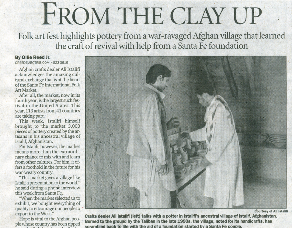 From the Clay Up - Albuquerque Journal - Ali Istalifi