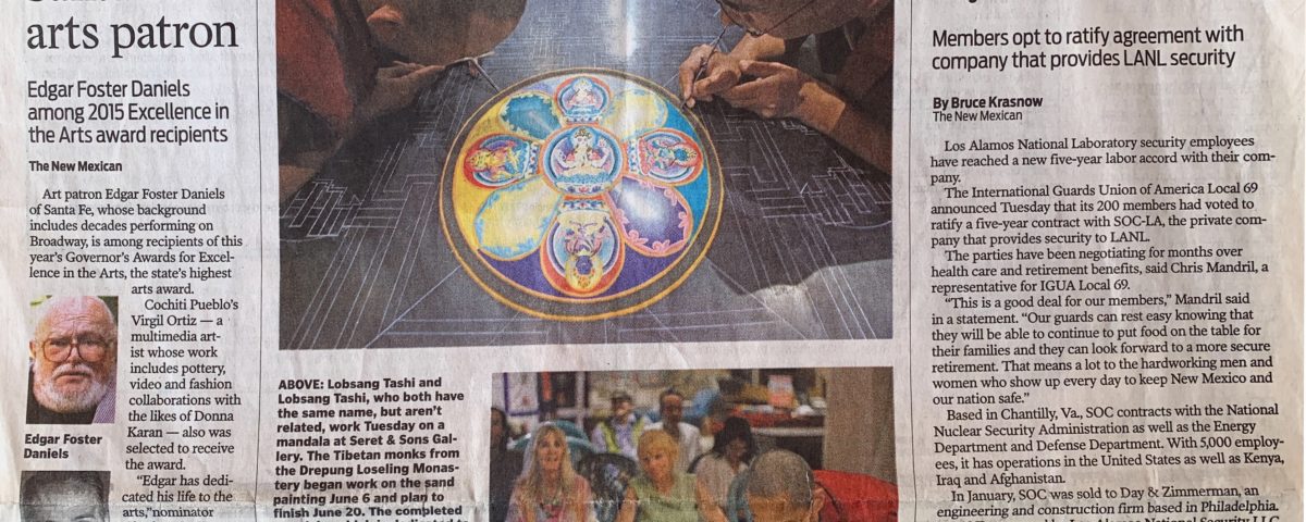 The Santa Fe New Mexican - 2015 - Tibetan Monks Craft Compassion Mandala